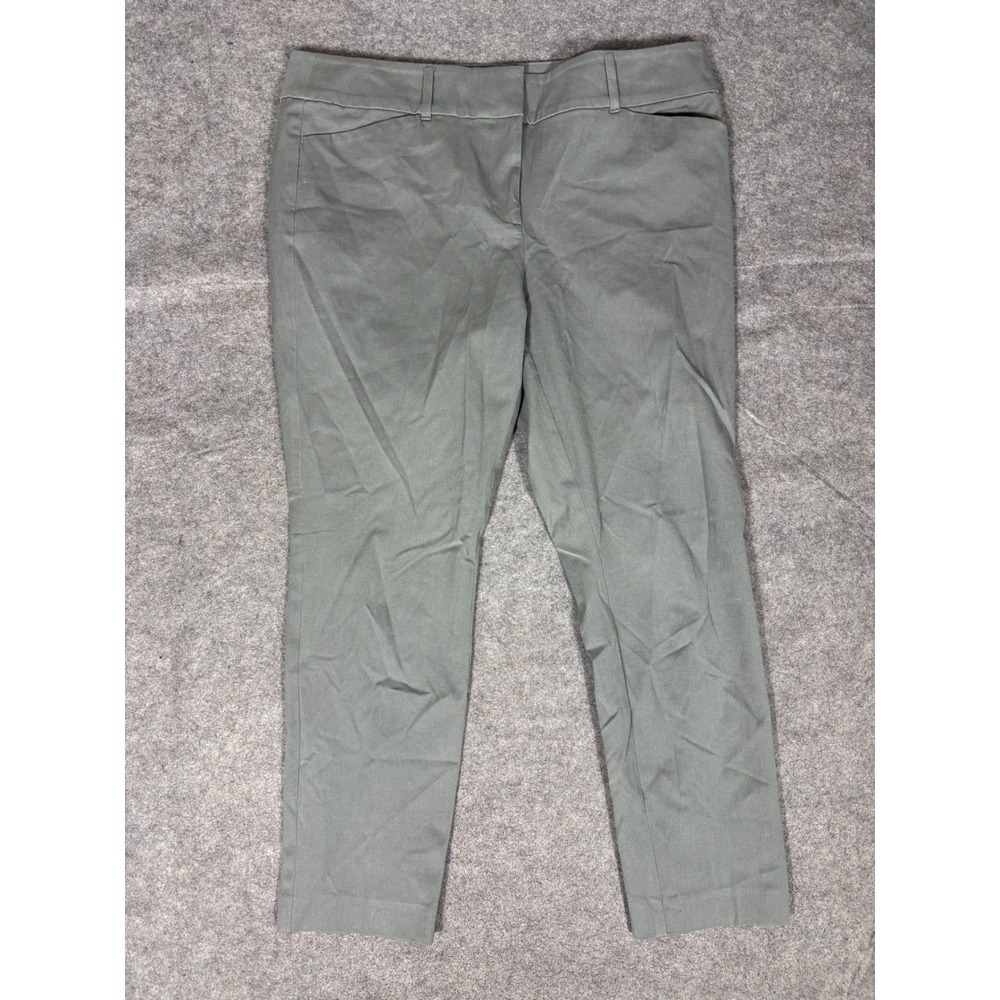 LOFT Outlet Skinny Ankle Pants Gray Women Size 14 Cotton Blend Casual‎ Office